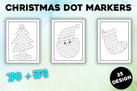 Christmas Dot Markers Coloring Page - 01