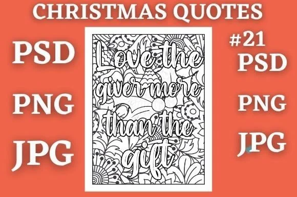 Christmas Quotes Coloring Page