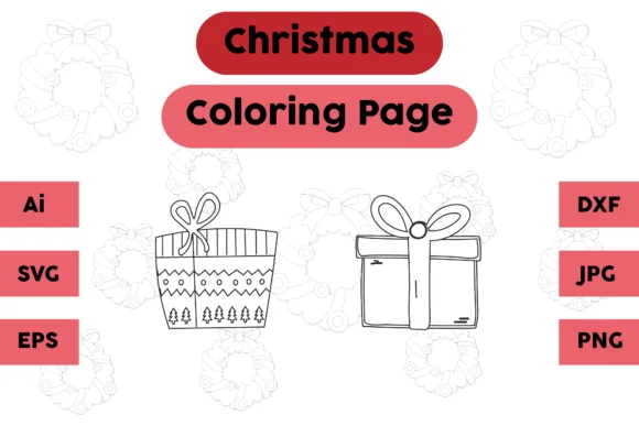 Christmas Coloring Page Gift Set 03