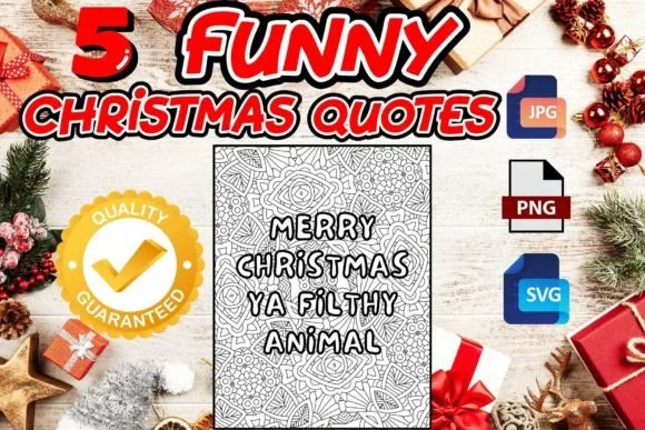 Funny Christmas Quotes Coloring Pages