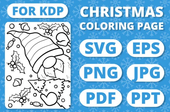 Christmas Gnomes Kids Coloring Page #9