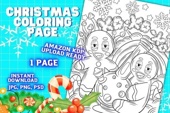 Christmas Coloring Page for Adults #23