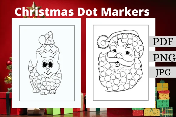 Christmas Dot Markers Coloring Book