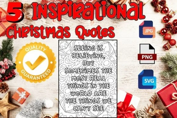 Inspirational Quotes Christmas Coloring