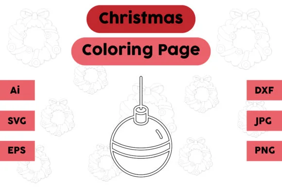Christmas Coloring Page - Lamp 01