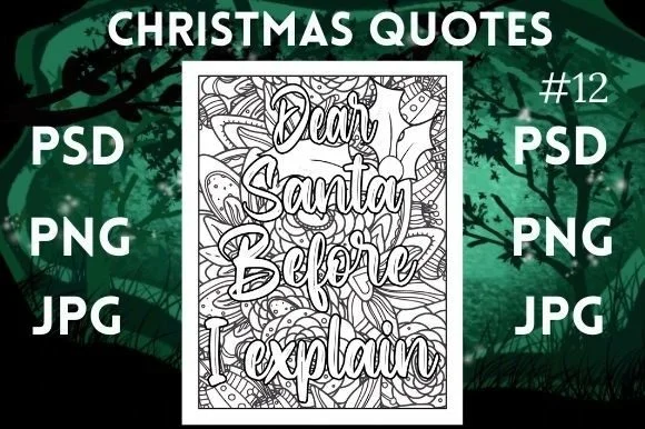 Christmas Quotes Coloring Page