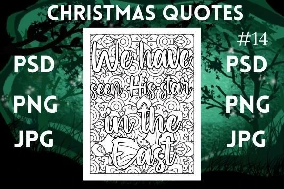 Christmas Quotes Coloring Page