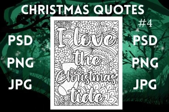 Christmas Quotes Coloring Page